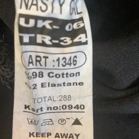 Nasty Gal-size 2-black denim mini shirt new with tags - Picture 8 of 13